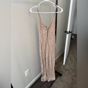 Abercrombie & Fitch Spotted Tan Jumpsuit